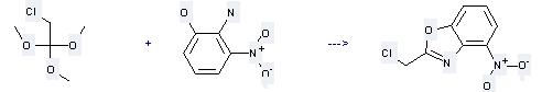 2-Amino-3-nitrophenol can be used to produce 2-chloromethyl-4-nitro-benzooxazole at the temperature of 65 °C